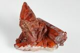 Natural, Red Quartz Crystal Cluster - Morocco #181543-1